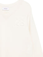 Maglione per bambina Pinko Kids bianco con logo sul davanti KFMA012CFL084 B000 PINKO KIDS 