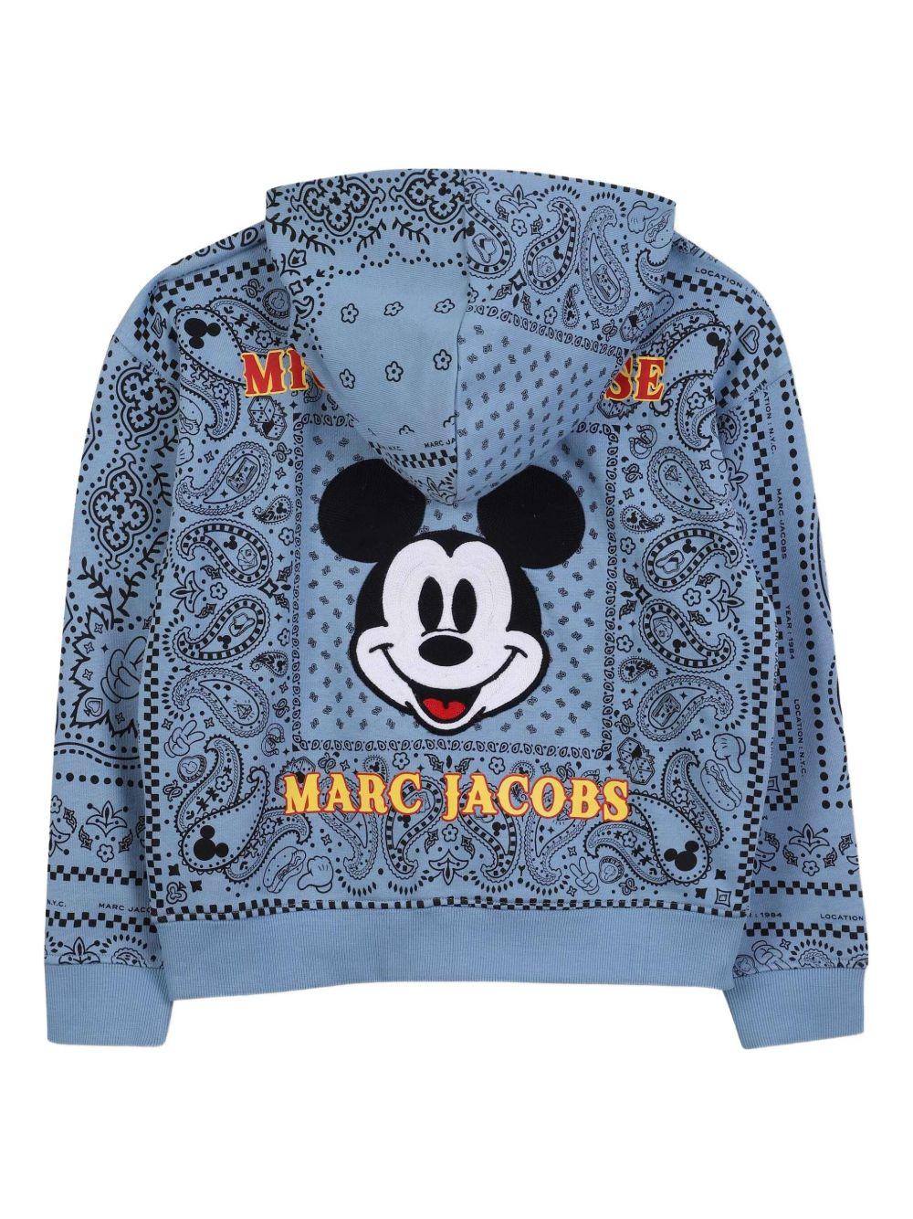 Felpa per bambino Marc Jacobs Kids x Disney Mickey Mouse blu con stampa paisley W60630 822 THE MARC JACOBS KIDS 