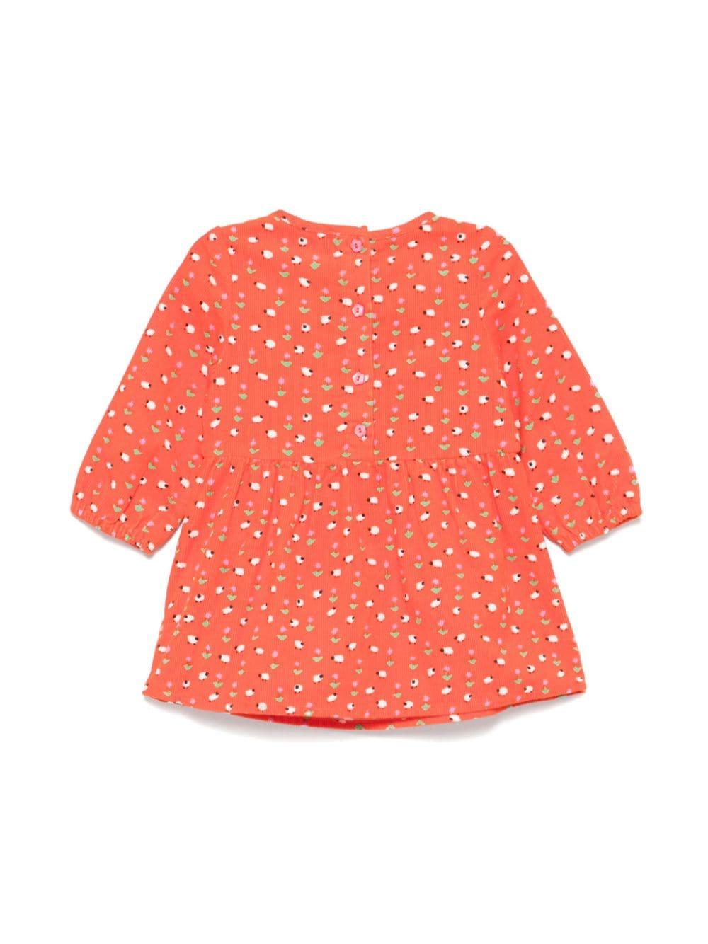 Abito arancione per neonata con stampa all over Stella McCartney Kids TV1070 Z2087 421MC STELLA McCARTNEY KIDS 