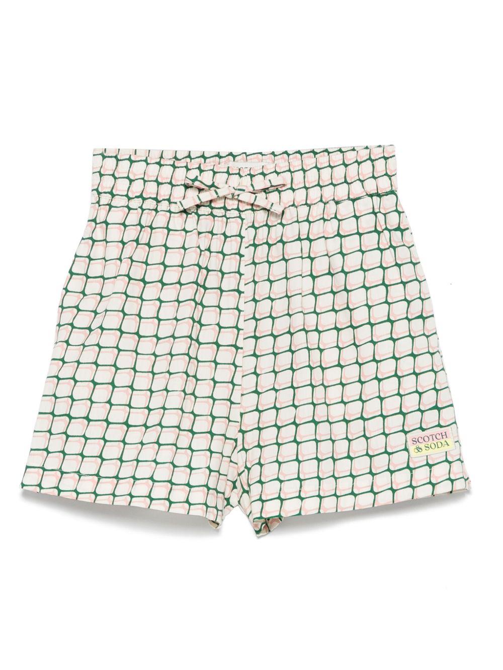 Shorts per bambina Scotch & Soda Kids beige con stampa 179300 270 SCOTCH&SODA 