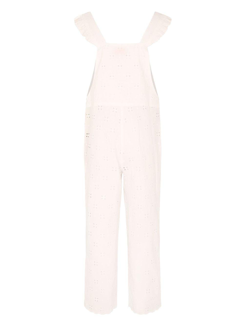 Tuta intera per bambina MC2 Saint Barth Kids bianco a fiori con cut-out TEM001 03016H MC2 ST. BARTH KIDS 