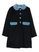 Cappotto per neonata Jesurum Baby blu con colletto alla Peter Pan CANNAREGGIO 71 JESURUM 