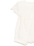 Tutina per neonata JESURUM BABY Piccola Carla beige con dettagli in pizzo PICCOLA CARLA VAR.01 JESURUM 