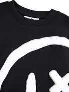 Felpa per bambino Molo nero con stampa smile 6W25J214 9743 MOLO 