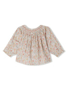 Blusa a fiori per neonata Bonpoint rosa con scollo rotondo W04NBLW00002 537 BONPOINT 