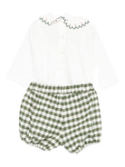 Set t-shirt e shorts per neonata La Stupenderia multicolore con bordo smerlato 1TBCT19 Y07V/R LA STUPENDERIA 