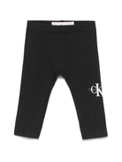 Leggings con monogramma per neonata Calvin Klein Kids nero con stampa sulla gamba IN0IN00081 BEH CALVIN KLEIN KIDS 