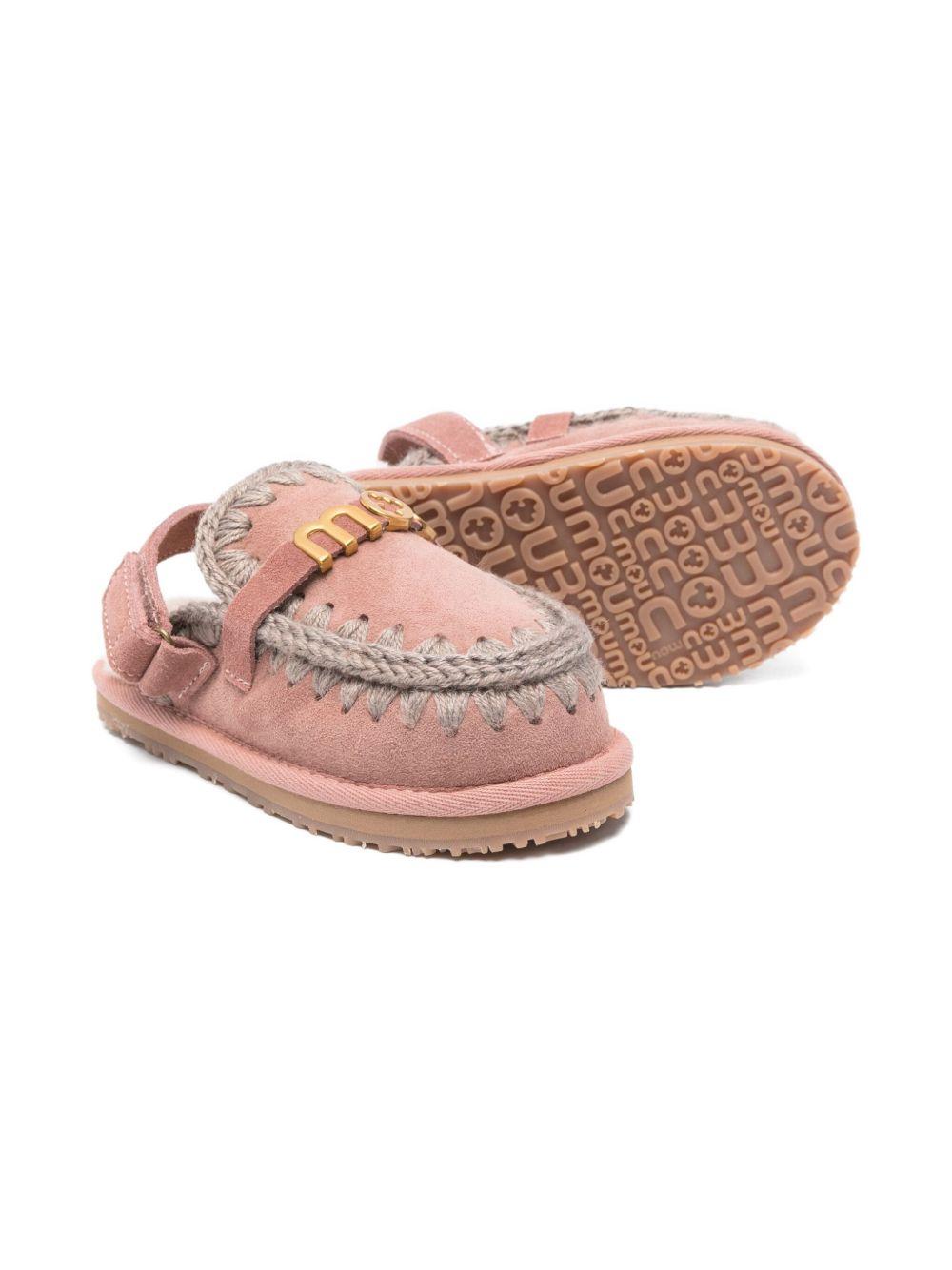 Ciabatte per bambina Mou Kids rosa con dettaglio intrecciato FK161001A DKPIN MOU KIDS 