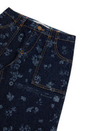 Jeans dritti per bambina Philosophy Di Lorenzo Serafini Kids in denim a fiori PFPA017CDF007 4000 PHILOSOPHY 