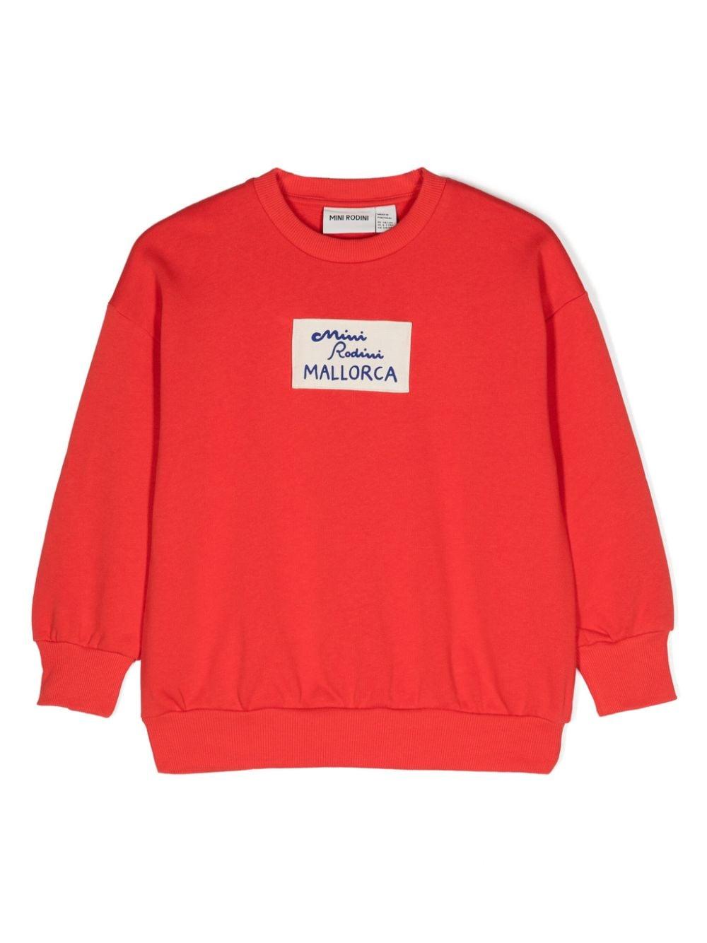 Felpa per bambina Mini Rodini rosso con applicazione Mallorca 2462012142 Red MINI RODINI 