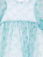 Abito per bambina Mi Mi Sol azzurro con maniche a palloncino MFAB784TS1114 LTB MIMISOL 