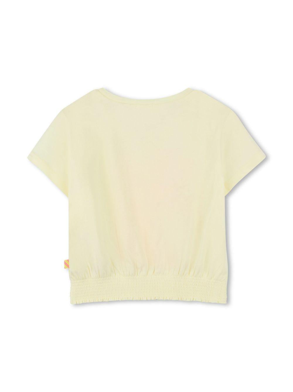 T-shirt con stampa grafica per bambina Billieblush giallo con orlo dritto U20945 531 BILLIEBLUSH 