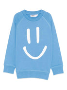 Felpa Mike per bambino Molo azzurra con stampa smile 6S26J201 5615 MOLO 