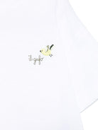 T-shirt per bambino Il Gufo bianco con ricamo con logo P25TS473MF001 151 IL GUFO 