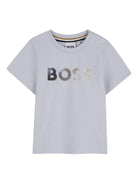 T-shirt per neonato Boss Kids grigia con stampa con logo J52887 78K BOSS KIDS 