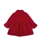 Cappotto per neonata La Stupenderia rosso con colletto alla Peter Pan 1TCGB24 V85 LA STUPENDERIA 