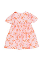 Abito per bambina Mi Mi Sol rosa con stampa fiocco MFAB763V1TS1116 PNK MIMISOL 