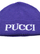 Berretto per bambina Emilio Pucci Junior viola con logo PX0A27 Z2362 529 EMILIO PUCCI JUNIOR 