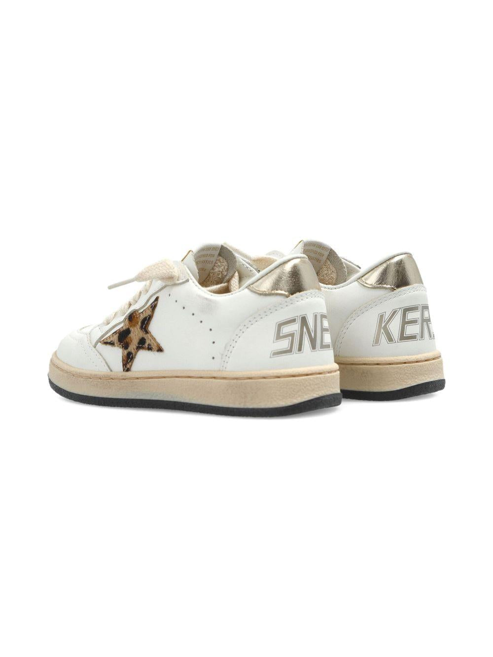 Sneakers Ballstar per bambino Golden Goose Kids bianche con applicazione a stella F00439F008047 12380 GOLDEN GOOSE KIDS 