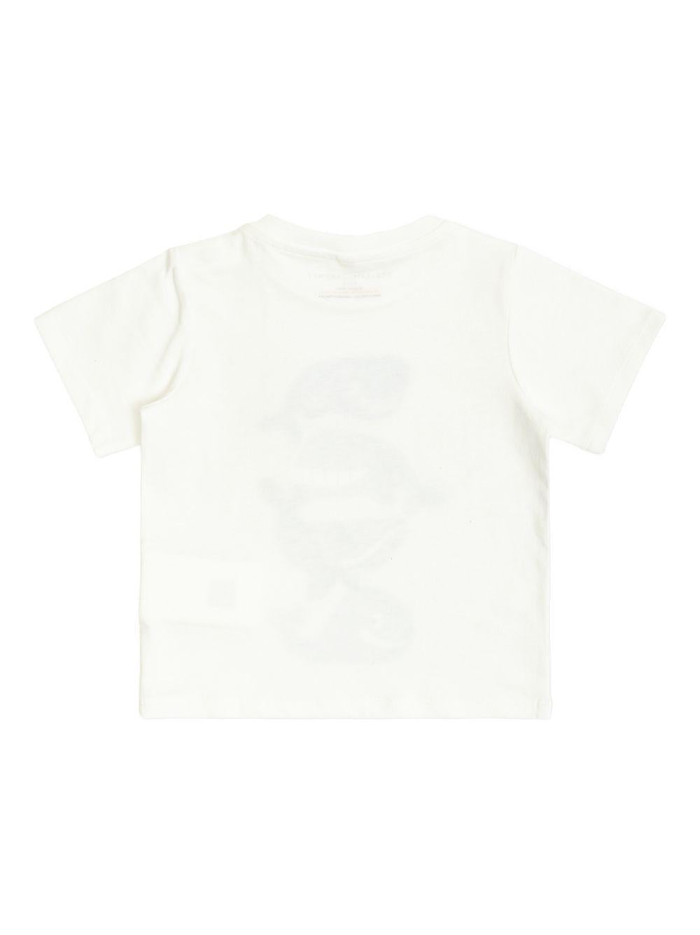 T-shirt da neonato Stella McCartney Kids bianca con stampa grafica balena TY8570 Z0434 100 STELLA McCARTNEY KIDS 