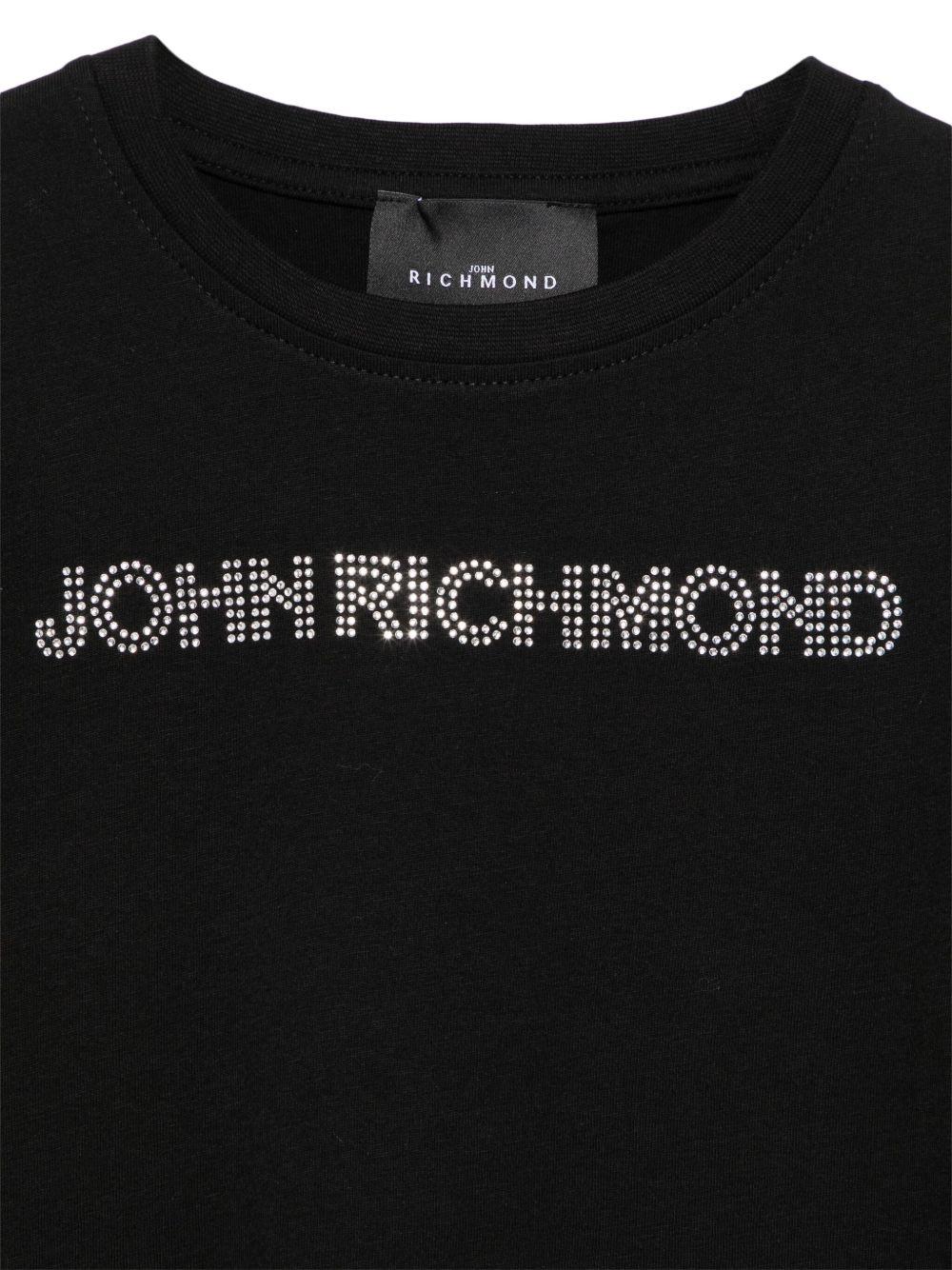 T-shirt per bambina John Richmond Junior nero con logo RGP25102TS BLACK JOHN RICHMOND JUNIOR 