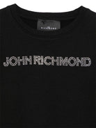 T-shirt per bambina John Richmond Junior nero con logo RGP25102TS BLACK JOHN RICHMOND JUNIOR 