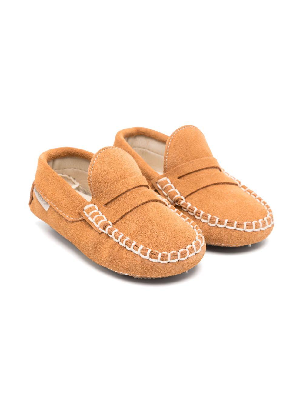 Mocassini in pelle scamosciata per bambino BabyWalker marrone con cuciture a contrasto PB4277 CAMEL BABYWALKER 