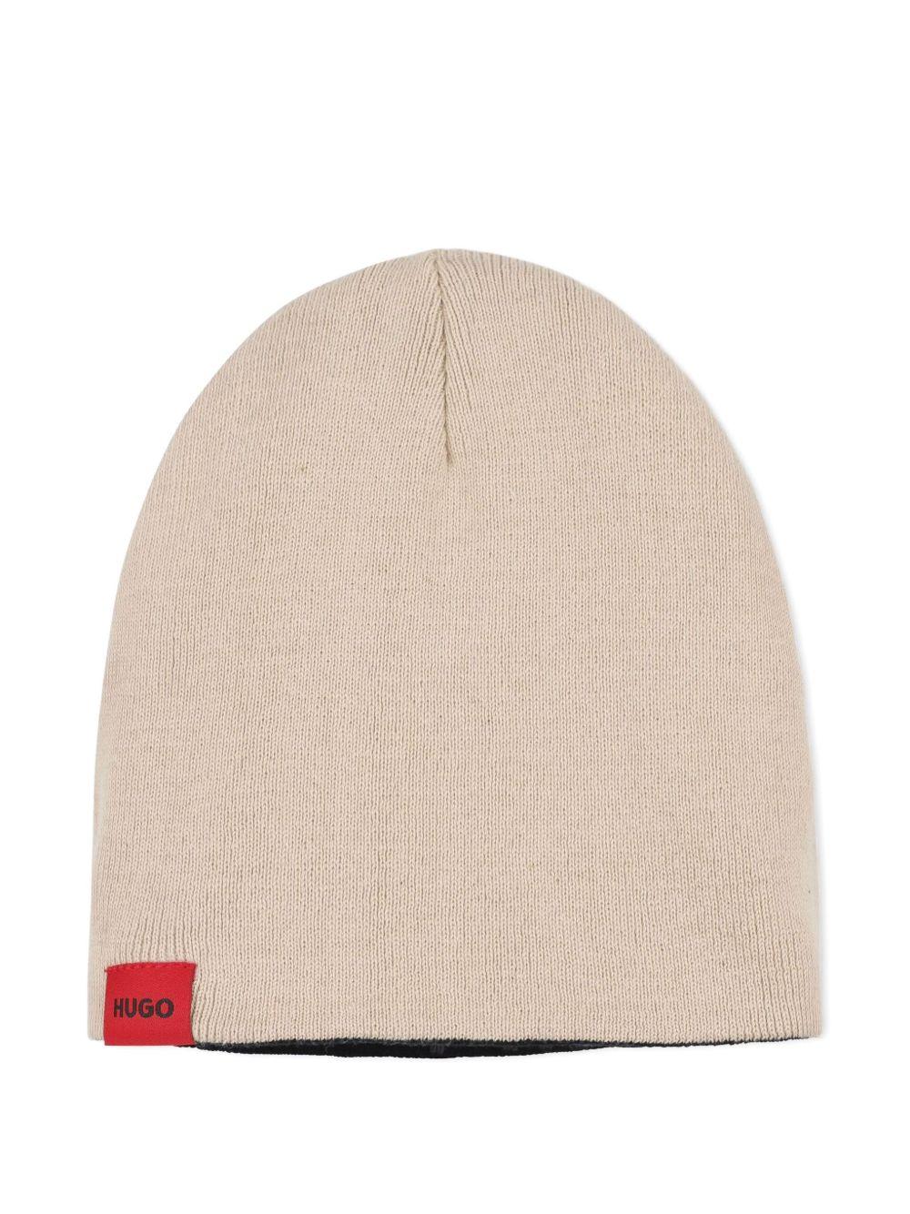 Berretto per bambino Hugo Kids multicolore con logo a intarsio G00550 09B Hugo 