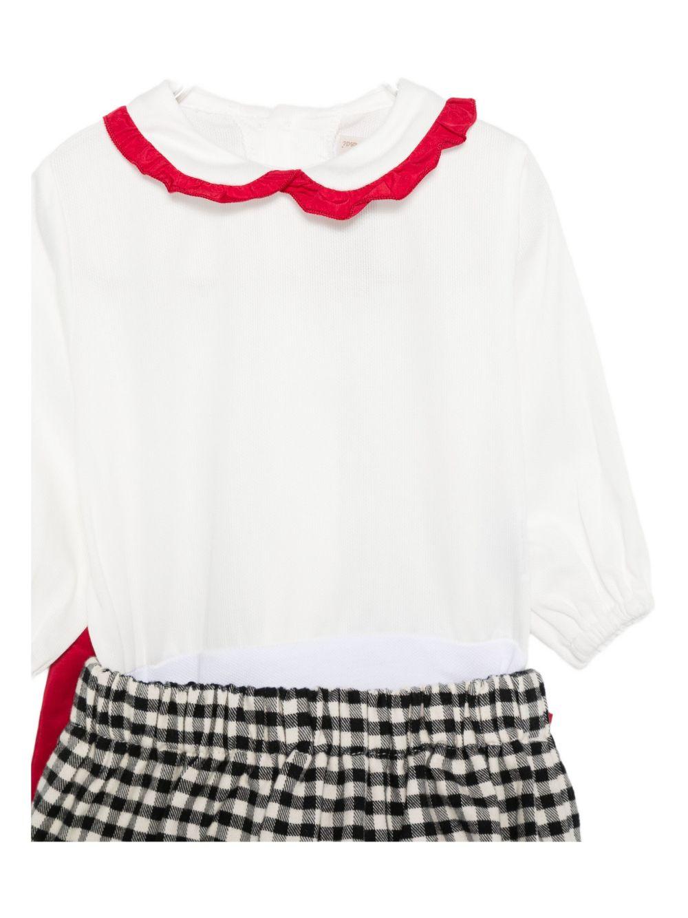 Set t-shirt e shorts per neonata La Stupenderia multicolore con dettaglio fiocco rosso 1TBCT16 Y09 LA STUPENDERIA 