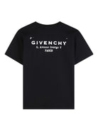 T-shirt per bambino Givenchy Kids nera con stampa logo sul davanti H31075 09B GIVENCHY KIDS 