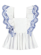 Blusa Rosamond per bambina Molo bianco con dettagli con ruches 2S25C304 5474 MOLO 