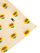Shorts in cotone per bambina Bobo Choses beige con stampa girasole B125AC051 199 BOBO CHOSES 