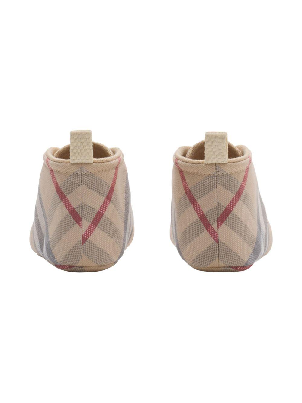 Scarpine primi passi per neonata Burberry Kids beige a quadri 8108372 A2205 BURBERRY KIDS 