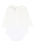 Tutina per neonata La Stupenderia bianca con colletto arricciato 1TBBD00 P02NAT LA STUPENDERIA 