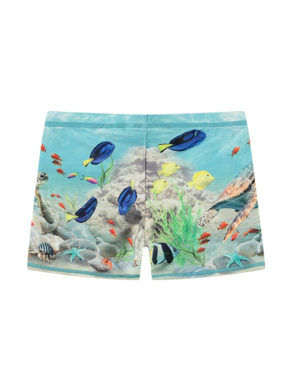 Costume da bagno per bambino Molo azzurro con stampa happy ocean 8S25P307 3808 MOLO 