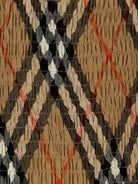 T-shirt per bambina Burberry Kids marrone a quadri con ruches 8100073 B9368 BURBERRY KIDS 