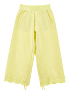 Pantaloni per bambina Monnalisa giallo con orlo con coulisse 17G400 7014 0014 MONNALISA 