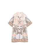 Abito Wylie per bambina ZIMMERMANN Kids beige con bordo smerlato 1479DR S251 ZIMMERMANN KIDS 