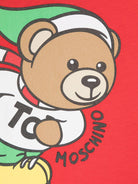T-shirt per neonati Moschino Kids rosso con motivo Teddy Bear MSO00RLAA10 50109 MOSCHINO KIDS 