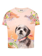 T-shirt per bambina Molo rosa con stampa grafica 2S25A211 3888 MOLO 