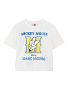 T-shirt per bambino Marc Jacobs Kids x Disney Mickey Mouse bianca con stampa con logo frontale W60692 126 THE MARC JACOBS KIDS 