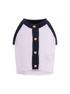 Canotta per bambina Balmain Kids bianca e nera con dettagli bottoni dorati BY9A32 X0018 100BL BALMAIN KIDS 