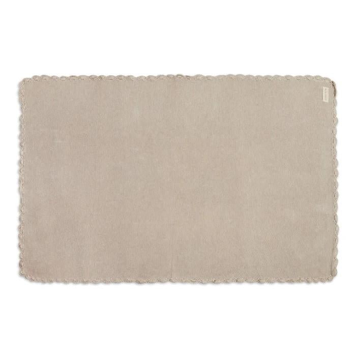 Coperta per neonati Avery Row beige con orlo smerlato BLASCST STONE AVERY ROW 