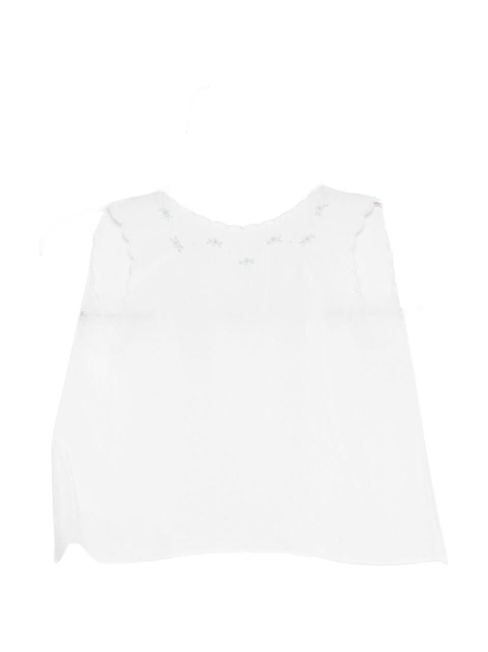 T-shirt per neonata Mariella Ferrari bianca con dettagli ricamati COG7 AZZURRO MARIELLA FERRARI 