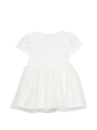 Abito per neonata Moschino Kids bianco con ricamo Teddy Bear MDV0DBLAA55 10063 MOSCHINO KIDS 