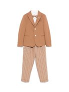 Abito a righe (set di tre) per bambino Colorichiari marrone con passanti per cintura MJ507965 4779 28 COLORICHIARI 