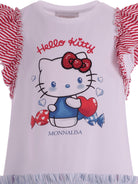 Abito per bambina Monnalisa multicolor con stampa grafica sul davanti 11G917 7201 0099 MONNALISA 