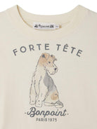 T-shirt con logo per bambino Bonpoint beige con orlo dritto S05BTSK00010 103 BONPOINT 