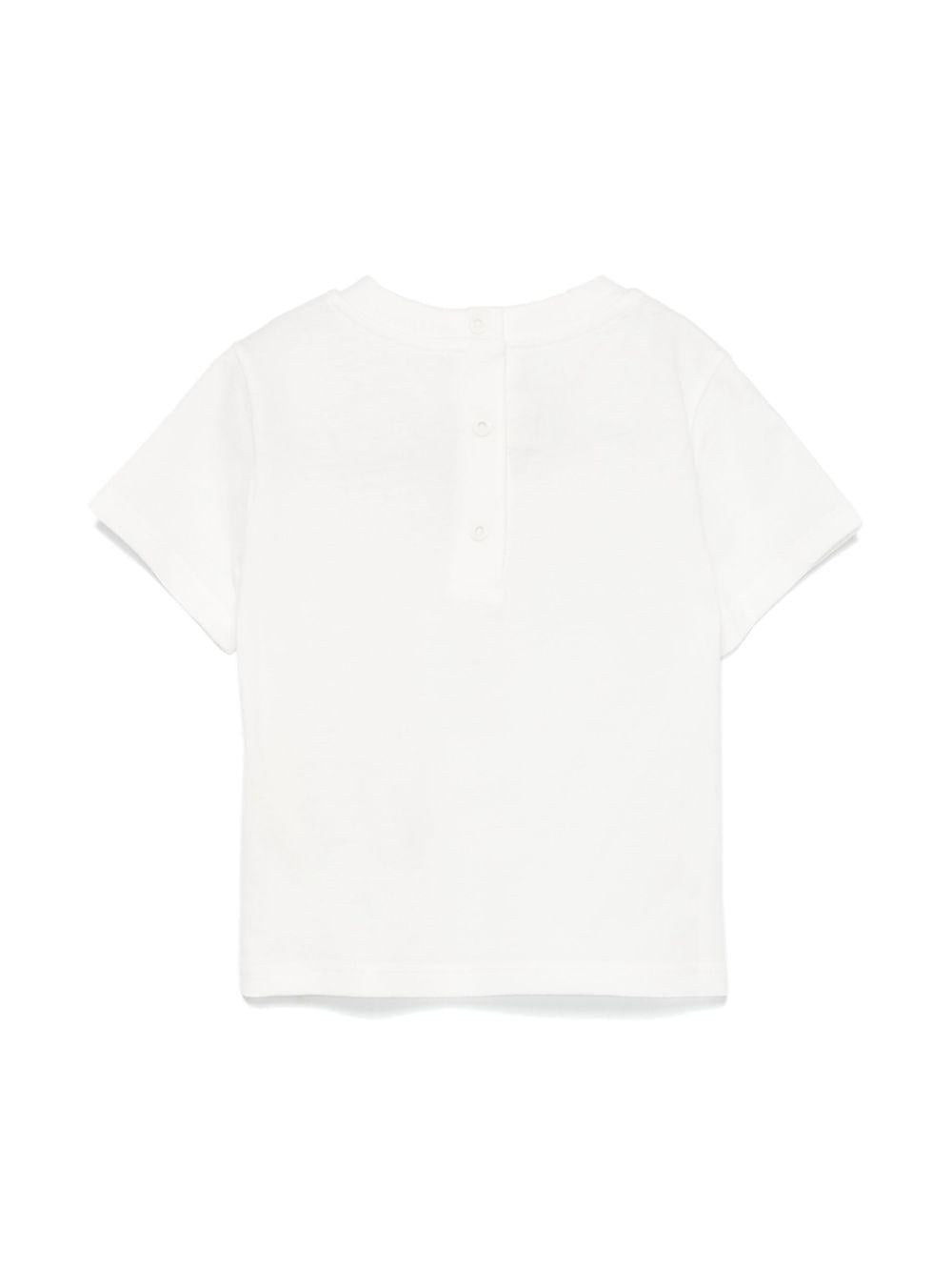 T-shirt per neonati Fendi Kids bianco con bottoni a pressione BUI089 7AJ F0TU9 FENDI KIDS 