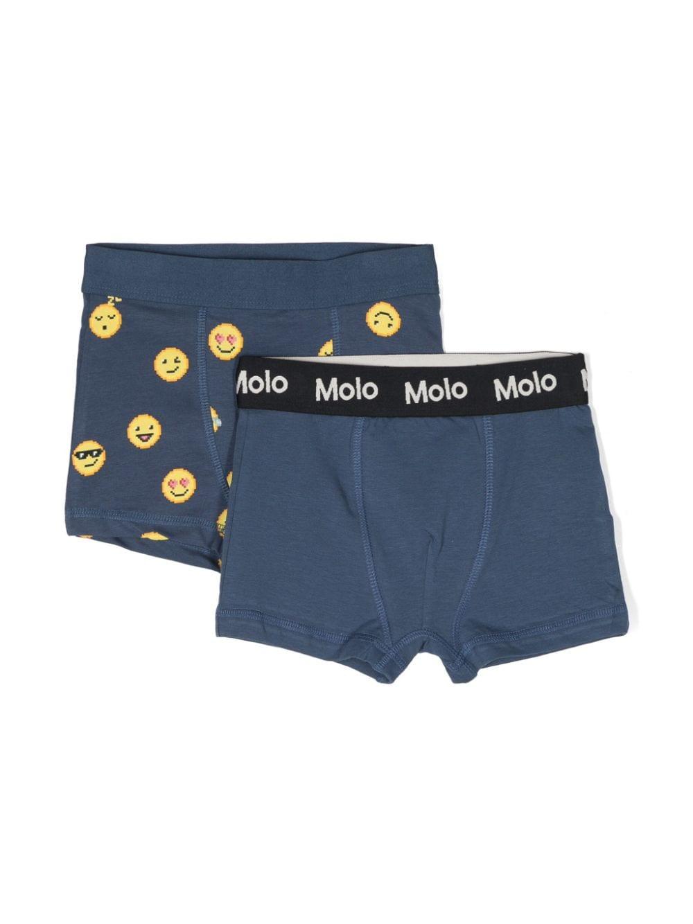 Set di boxer Justin per bambino Molo blu con stampa grafica all-over 1W24Q201 9218 MOLO 